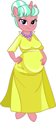 Size: 421x918 | Tagged: safe, alternate version, anonymous artist, imported from derpibooru, stepford ponies, anthro, unguligrade anthro, unicorn, .svg available, background removed, breasts, cleavage, clothes, dress, eyelashes, female, hand on belly, hand on hip, housewife, jewelry, necklace, pearl necklace, pregnant, simple background, smiling, solo, svg, transparent background, vector
