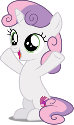 Size: 689x1160 | Tagged: safe, artist:dashiesparkle, edit, editor:undeadponysoldier, imported from ponybooru, vector edit, sweetie belle, pony, unicorn, cute, cutie mark, diasweetes, female, filly, foal, happy, simple background, solo, the cmc's cutie marks, transparent background, vector