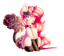 Size: 1990x1746 | Tagged: safe, artist:prettyshinegp, imported from derpibooru, oc, oc only, pony, unicorn, augmented, augmented tail, bow, chest fluff, eye clipping through hair, hair bow, horn, simple background, solo, tail, transparent background, unicorn oc