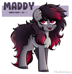 Size: 1956x2033 | Tagged: safe, artist:madelinne, imported from derpibooru, oc, oc only, oc:madelinne, earth pony, pony, chest fluff, female, mare, simple background, solo, tongue out, white background