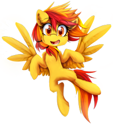 Size: 1600x1750 | Tagged: safe, artist:meotashie, imported from derpibooru, oc, oc only, pegasus, pony, female, open mouth, pegasus oc, simple background, solo, transparent background