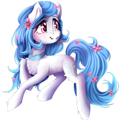 Size: 1720x1740 | Tagged: safe, artist:meotashie, imported from derpibooru, oc, oc only, oc:daisy petal, earth pony, pony, chest fluff, earth pony oc, simple background, solo, transparent background