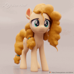 Size: 1024x1024 | Tagged: safe, artist:therealdjthed, imported from derpibooru, pear butter, earth pony, pony, animated, blinking, female, gif, mare, orange skin, pinterest, pinterest link, sad, simple background, solo, solo female
