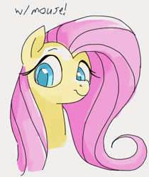 Size: 340x405 | Tagged: safe, artist:dotkwa, fluttershy, pony, female, mare, simple background, smiling, white background