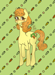 Size: 826x1115 | Tagged: safe, artist:sizack, imported from derpibooru, carrot top, golden harvest, pony, female, raised hoof, solo