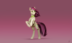 Size: 1682x1007 | Tagged: safe, artist:axel, imported from derpibooru, roseluck, earth pony, pony, 3d, 3d model, collar, commission, commissioner:doom9454, pet tag, pony pet, rosepet, solo, windswept mane