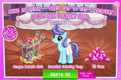 Size: 1559x1031 | Tagged: safe, imported from derpibooru, pony, advertisement, costs real money, female, gameloft, gem, mare, my little pony: magic princess, official, sale, unnamed character, unnamed pony