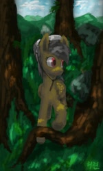 Size: 614x1024 | Tagged: safe, artist:chickhawk96, imported from derpibooru, daring do, pegasus, pony, forest, solo, walking
