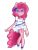 Size: 600x798 | Tagged: safe, artist:kasukamachikyu, imported from derpibooru, pinkie pie, anthro, beautiful, bow, clothes, dress, furry, hair bow, shoes, simple background, solo, transparent background