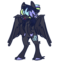 Size: 1280x1280 | Tagged: safe, imported from derpibooru, oc, pegasus, pony, semi-anthro, pastel