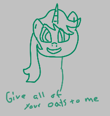 Size: 225x238 | Tagged: safe, lyra heartstrings, pony, unicorn, aggie.io, female, food, lowres, mare, oats, simple background, sketch, smiling