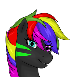 Size: 1200x1200 | Tagged: safe, alternate version, artist:yerwarrior, imported from derpibooru, oc, oc only, oc:crystal candy, pegasus, pony, bust, female, looking at you, mare, pegasus oc, portrait, simple background, smiling, smiling at you, solo, transparent background