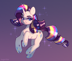 Size: 3426x2904 | Tagged: safe, artist:sugarstar, imported from derpibooru, rarity, pony, unicorn, female, looking at you, mare, rainbow power, smiling, solo, sparkles