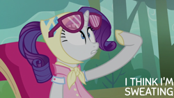 Size: 1920x1080 | Tagged: safe, edit, edited screencap, editor:quoterific, imported from derpibooru, screencap, rarity, pony, unicorn, sleepless in ponyville, female, mare, solo, sunglasses