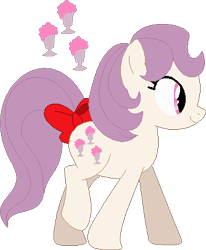 Size: 334x405 | Tagged: safe, artist:selenaede, artist:victorfazbear, imported from derpibooru, scoops, earth pony, pony, base used, bow, g1, g1 to g4, g4, generation leap, simple background, tail, tail bow, transparent background