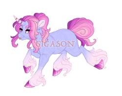 Size: 2900x2300 | Tagged: safe, artist:gigason, imported from derpibooru, oc, oc:alpenglow, pony, unicorn, female, magical lesbian spawn, mare, obtrusive watermark, offspring, parent:rainbow dash, parent:sugar belle, parents:sugardash, simple background, solo, transparent background, unshorn fetlocks, watermark