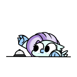 Size: 800x800 | Tagged: safe, artist:sugar morning, imported from derpibooru, oc, oc only, oc:ocean breeze (savygriffs), classical hippogriff, hippogriff, animated, bell, commission, gif, solo, wings, ych result, your character here
