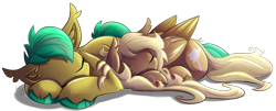 Size: 2100x850 | Tagged: safe, artist:starcasteclipse, imported from derpibooru, oc, oc only, earth pony, pegasus, pony, cuddling, earth pony oc, male, pegasus oc, simple background, sleeping, transparent background