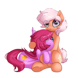 Size: 2000x2000 | Tagged: safe, artist:one4pony, imported from derpibooru, oc, oc only, oc:cheery bell, bat pony, earth pony, derpibooru community collaboration, 2023 community collab, bat pony oc, bat wings, earth pony oc, oc x oc, shipping, simple background, transparent background, wings