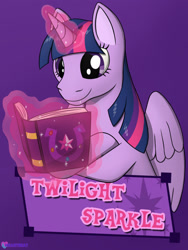 Size: 1500x1995 | Tagged: safe, artist:passionpanther, imported from derpibooru, twilight sparkle, alicorn, friendship journal, magic, reading, solo, telekinesis, twilight sparkle (alicorn)