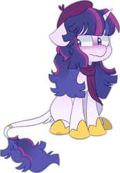 Size: 2267x3261 | Tagged: safe, artist:jetjetj, imported from derpibooru, oc, oc only, pony, unicorn, beret, female, hat, horn, leonine tail, mare, simple background, solo, tail, transparent background, unicorn oc