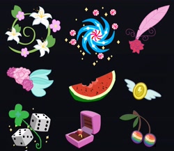 Size: 5000x4347 | Tagged: safe, artist:duchesspheonixglow, imported from derpibooru, black background, cutie mark, cutie mark only, food, no pony, simple background, watermelon