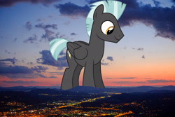 Size: 2047x1365 | Tagged: safe, artist:chainchomp2 edits, edit, imported from derpibooru, thunderlane, pegasus, pony, folded wings, giant pegasus, giant pony, greece, highrise ponies, irl, macro, male, mega giant, mountain, photo, ponies in real life, smiling, solo, stallion, wings