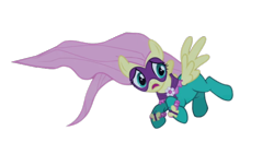 Size: 666x375 | Tagged: safe, artist:benpictures1, imported from ponybooru, fluttershy, saddle rager, pegasus, pony, power ponies (episode), cute, female, mare, power ponies, shyabetes, simple background, transparent background, vector