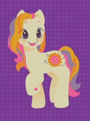 Size: 1535x2048 | Tagged: safe, artist:2vikaroi3, imported from derpibooru, sunny daze (g3), earth pony, pony, smiling, solo