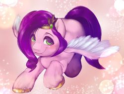 Size: 2606x1974 | Tagged: safe, artist:kurogewapony, imported from derpibooru, pipp petals, pegasus, pony, adorapipp, cute, female, g5, looking at you, mare, smiling, smiling at you, solo, spread wings, wings