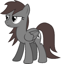Size: 474x500 | Tagged: dead source, safe, artist:theshadowstone, imported from derpibooru, oc, oc only, oc:shadowstone, pegasus, pony, animated, blinking, brown mane, brown tail, female, folded wings, gif, gray eyes, looking at someone, mare, narrowed eyes, open mouth, pegasus oc, raised hoof, serious, serious face, shield, simple background, solo, tail, transparent background, unamused, unhappy, wings