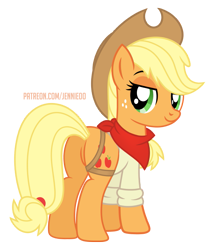 Size: 767x900 | Tagged: safe, alternate version, artist:jennieoo, imported from derpibooru, applejack, earth pony, pony, applebutt, bedroom eyes, butt, clothes, cowboy hat, freckles, hat, plot, shirt, show accurate, simple background, solo, transparent background, vector