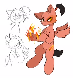 Size: 1906x2048 | Tagged: safe, artist:spookyfoxinc, imported from derpibooru, elemental, pegasus, pony, avatar the last airbender, fire, ponified, sketch, solo, zuko