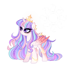 Size: 1280x1169 | Tagged: safe, artist:gloriaartist, imported from derpibooru, oc, oc only, alicorn, pony, alicorn oc, base used, crown, female, horn, jewelry, magical lesbian spawn, mare, offspring, parent:princess celestia, parent:twilight sparkle, parents:twilestia, regalia, simple background, solo, transparent background, wings