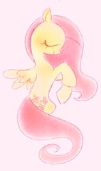 Size: 756x1280 | Tagged: safe, artist:shugrcube, imported from derpibooru, fluttershy, pegasus, pony, cute, daaaaaaaaaaaw, eyes closed, female, shyabetes, side view, slim, smiling, solo, spread wings, thin, wings