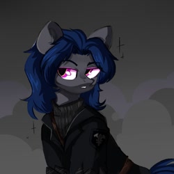 Size: 1000x1000 | Tagged: safe, artist:thieftea, imported from derpibooru, oc, oc only, oc:mattriel, earth pony, pony, clothes, earth pony oc, jacket, male, solo, sweater