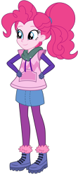 Size: 4380x9861 | Tagged: safe, artist:emeraldblast63, imported from derpibooru, pinkie pie, human, equestria girls, absurd resolution, eyebrows, female, hand on hip, simple background, smiling, solo, transparent background