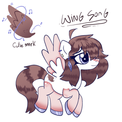 Size: 2048x2048 | Tagged: artist needed, source needed, safe, imported from derpibooru, oc, oc:wingsong, pegasus, pony, g3, remake, remastered, simple background, solo, white background, wing song, wings
