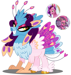 Size: 2856x3008 | Tagged: safe, artist:interstellar-quartz, imported from derpibooru, pipp petals, princess eris, oc, hybrid, pegasus, pony, g5, interspecies offspring, magical lesbian spawn, offspring, parent:pipp petals, parent:princess eris, parents:erispetals, simple background, transparent background