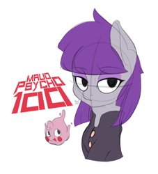 Size: 1190x1308 | Tagged: safe, artist:alexsc112, imported from derpibooru, maud pie, pinkie pie, earth pony, pony, crossover, dimple, mob psycho 100, shigeo kageyama, simple background, white background