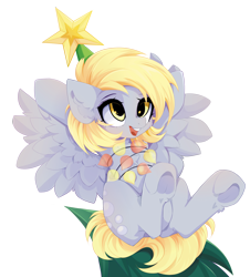 Size: 4157x4590 | Tagged: safe, artist:xsatanielx, imported from derpibooru, derpy hooves, pegasus, pony, a hearth's warming tail, absurd resolution, christmas, christmas lights, christmas tree, derp, derpy star, female, holiday, mare, simple background, solo, stars, tangled up, transparent background, tree