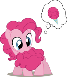 Size: 1083x1250 | Tagged: safe, artist:linkitch, artist:valcron, imported from derpibooru, pinkie pie, earth pony, pony, .ai available, 2011, biting, cotton candy, cotton candy tail, cute, diapinkes, female, filly, foal, food, looking back, mare, nibbling, nom, pinkie being pinkie, puffy cheeks, silly, silly pony, simple background, solo, tail, tail bite, thought bubble, transparent background, vector, weapons-grade cute, wide eyes, younger