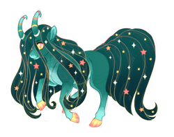 Size: 2900x2300 | Tagged: safe, artist:gigason, imported from derpibooru, oc, oc:ornament, earth pony, earth pony oc, female, horns, simple background, solo, transparent background