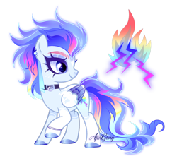 Size: 1920x1754 | Tagged: safe, artist:gloriaartist, imported from derpibooru, pegasus, pony, ear piercing, earring, female, jewelry, mare, offspring, parent:rainbow dash, parent:soarin', parents:soarindash, piercing, simple background, solo, transparent background