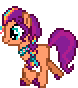 Size: 78x88 | Tagged: safe, artist:xodok, imported from derpibooru, sunny starscout, earth pony, pony, series:ponyashnost, animated, desktop ponies, female, g5, gif, mare, pixel art, simple background, smiling, solo, sprite, transparent background, trotting