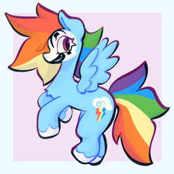 Size: 2048x2048 | Tagged: safe, artist:shrimpgumbie, imported from derpibooru, rainbow dash, pegasus, pony, face paint, female, insane clown posse, juggalo, looking at you, mare, simple background, solo, spread wings, wings