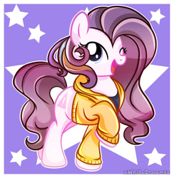 Size: 1024x1048 | Tagged: safe, artist:xwhitedreamsx, imported from derpibooru, earth pony, clothes, female, hoodie, one eye closed, solo