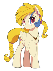 Size: 750x1000 | Tagged: safe, artist:thebatfang, golden feather, princess celestia, pegasus, pony, spoiler:comic, spoiler:comic65, blepping, jewelry, looking at you, raised hoof, simple background, solo, tongue out, transparent background