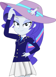 Size: 2357x3200 | Tagged: safe, artist:rarity3257, imported from derpibooru, rarity, oc, oc:stardust falken, human, equestria girls, air force, air force uniform, clothes, hairpin, military uniform, sergeant, simple background, solo, transparent background, uniform, uniform hat