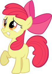 Size: 2397x3382 | Tagged: safe, artist:yellowdash1998v2, imported from derpibooru, apple bloom, earth pony, pony, apple bloom's bow, bow, female, filly, foal, hair bow, simple background, solo, transparent background, vector, worried